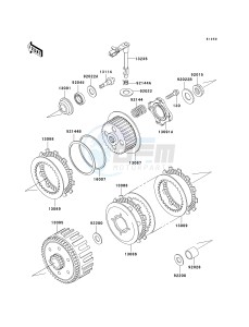 KDX 220 A [KDX220R] (A10-A12) [KDX220R] drawing CLUTCH