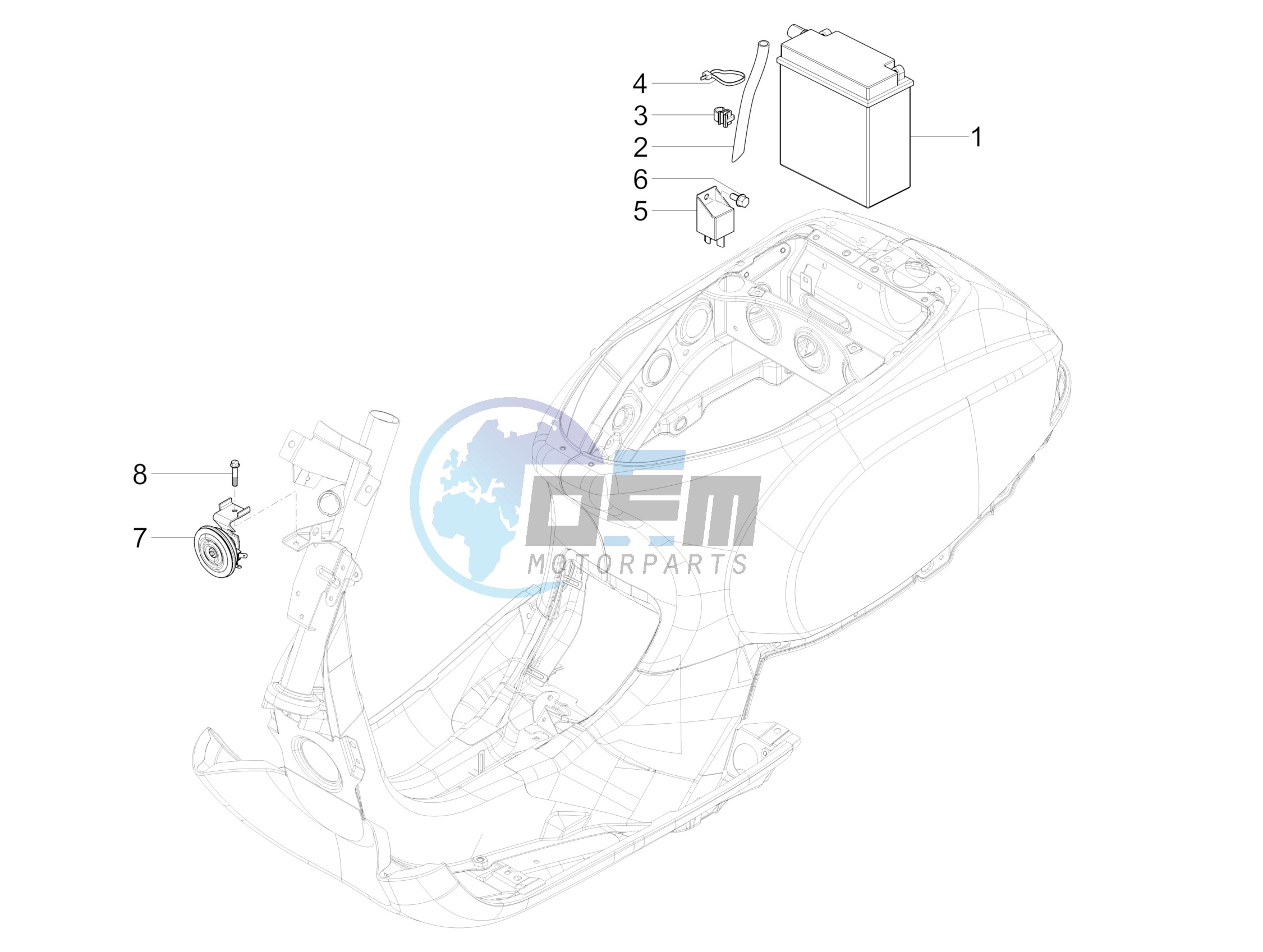 Remote control switches - Battery - Horn