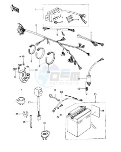 KZ 650 C [CUSTOM] (C1-C3) [CUSTOM] drawing CHASSIS ELECTRICAL EQUIPMENT