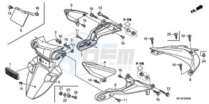 CBR600RR9 Europe Direct - (ED / MME) drawing REAR FENDER