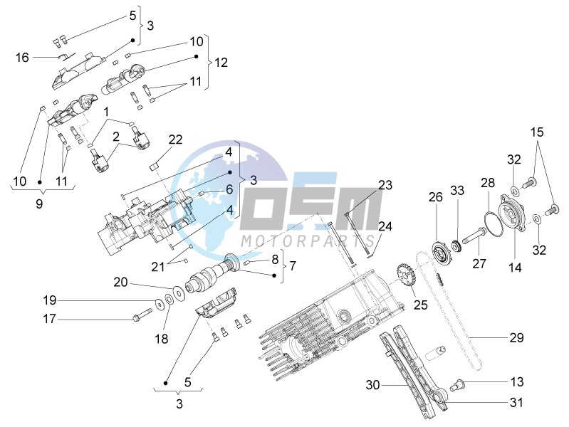 RH cylinder timing system