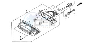 CB600F2 HORNET S drawing TAILLIGHT