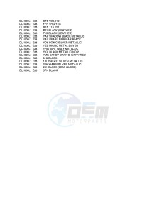 DL1000 (E28) V-Strom drawing * COLOR CHART *