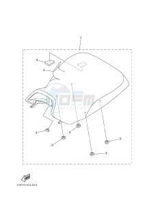 YFM550FWAD YFM550PLE GRIZZLY 550 EPS (2LB8 2LB9) drawing SEAT