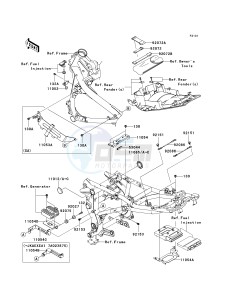 EX 650 A [NINJA 650R] (A6F-A8F) A8F drawing FRAME FITTINGS