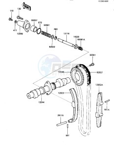 KZ 440 G (G1) drawing CAMSHAFT_CHAIN_TENSIONER