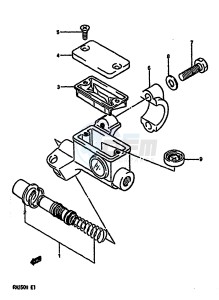 RM250 (G-H) drawing FRONT MASTER CYLINDER (MODEL G)