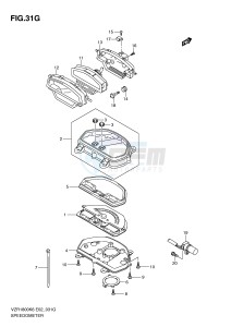 VZR1800 (E2) INTRUDER drawing SPEEDOMETER (VZR1800L0 UFL0)