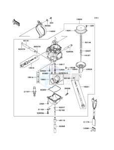 KVF360 4x4 KVF360A9F EU GB drawing Carburetor