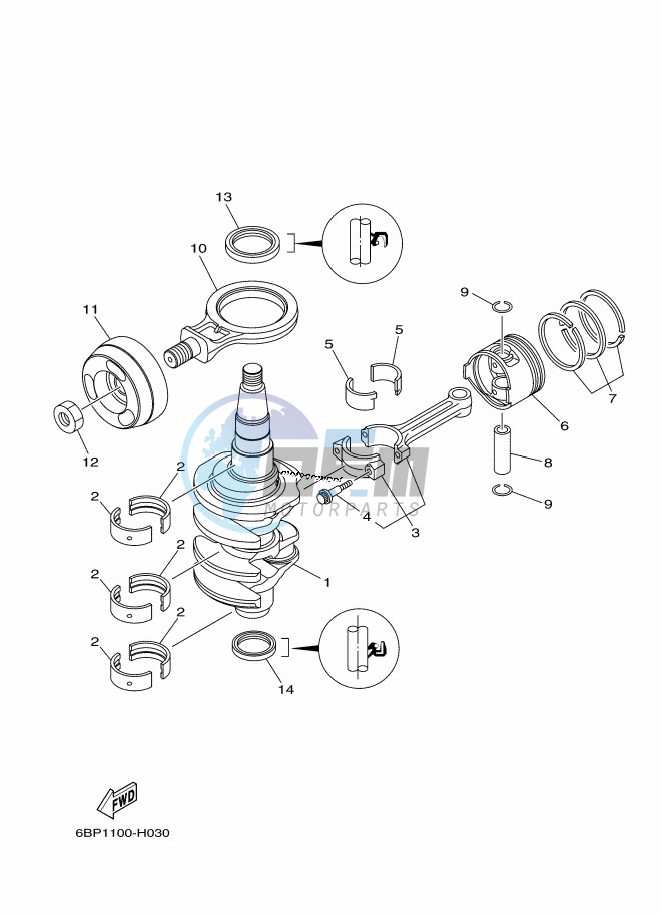 CRANKSHAFT--PISTON