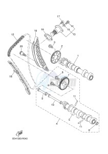 MTM690-U MTM-690-U XSR700 (B342 B342) drawing CAMSHAFT & CHAIN