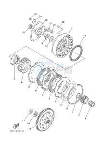 TT-R50E TT-R50 (2CJP) drawing CLUTCH