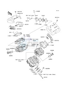 VN 1600 B [VULCAN 1600 MEAN STREAK] (B6F-B8FA) B8FA drawing CYLINDER HEAD COVER