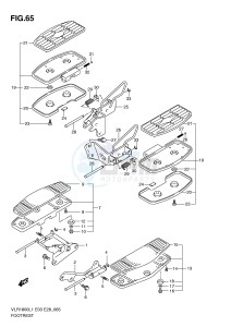 VLR1800 (E3-E28) drawing FOOTREST (VLR1800TL1 E28)