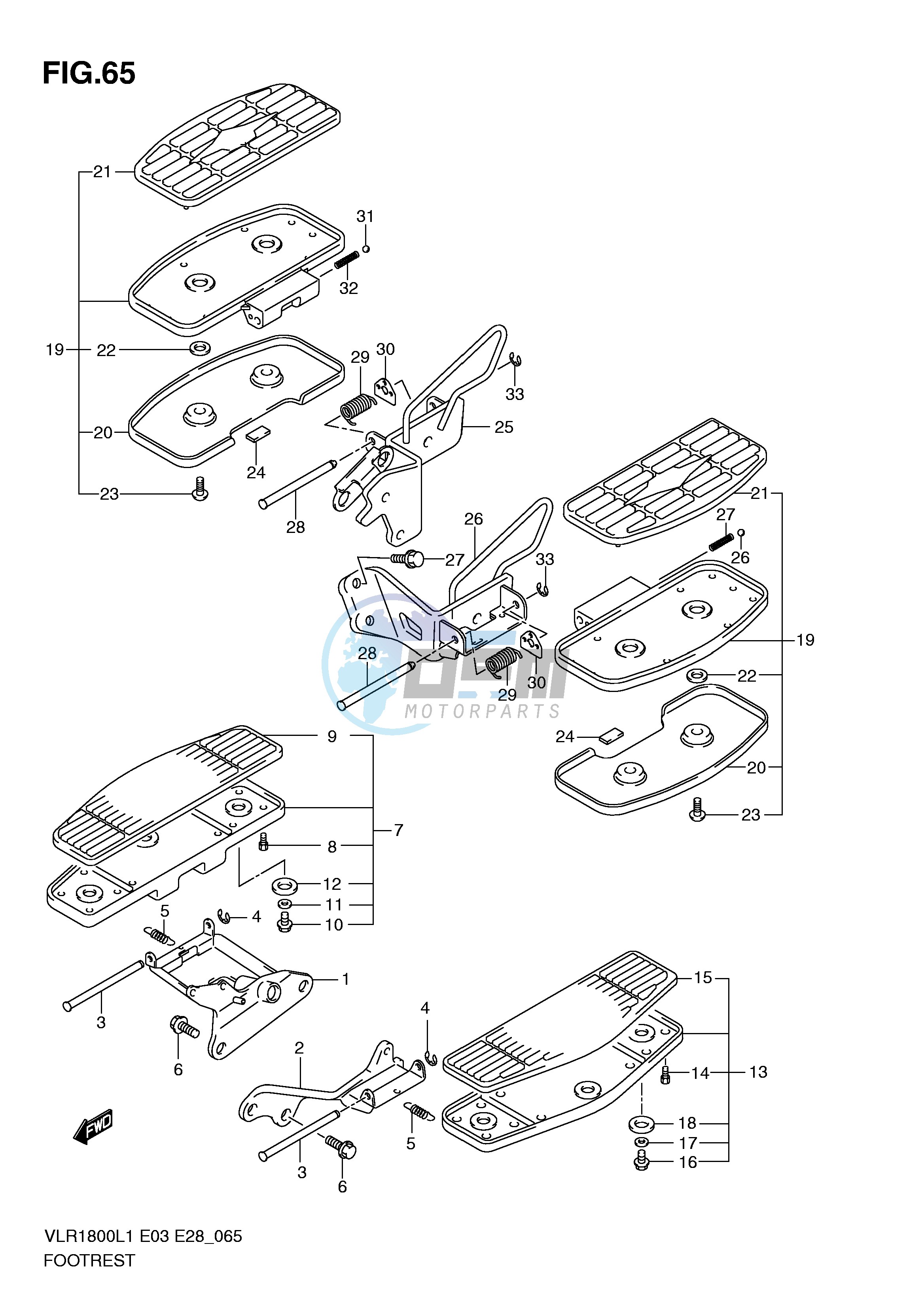 FOOTREST (VLR1800TL1 E28)