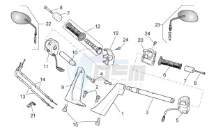 Breva 1200 drawing Handlebar - Controls