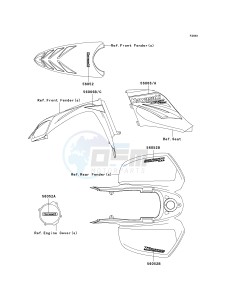 KSV 700 B [KFX700 V FORCE] (B1-B2) [KFX700 V FORCE] drawing DECALS-- B1- -