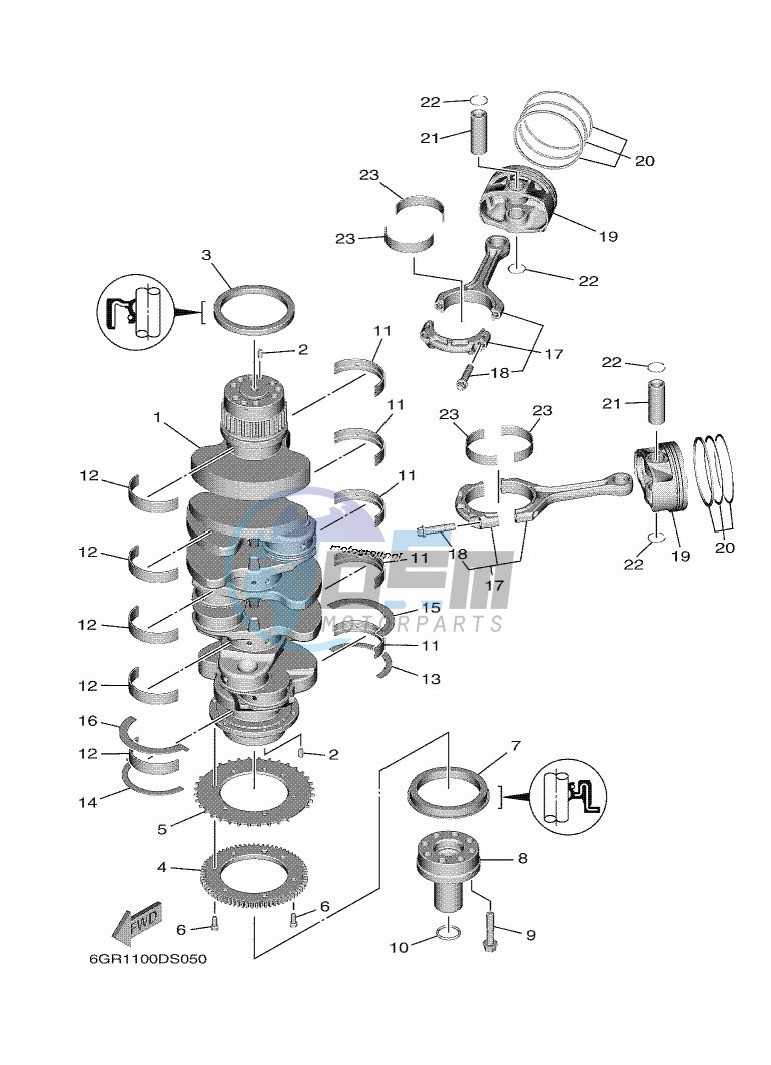 CRANKSHAFT--PISTON