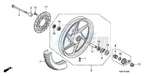 CBF125MB drawing FRONT WHEEL