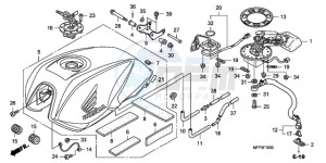 CB1300SA9 UK - (E / ABS BCT MKH MME TWO) drawing FUEL TANK