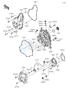 NINJA 650 EX650KJF XX (EU ME A(FRICA) drawing Engine Cover(s)