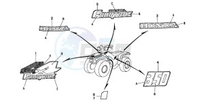 TRX350 FOURTRAX drawing STRIPE (8) (TRX350P)