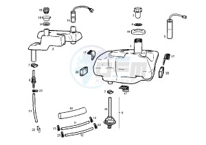 ATLANTIS O2 TWO CHIC - 50 cc drawing FUEL TANK