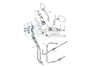 XJ N 600 drawing STEERING HANDLE -CABLE