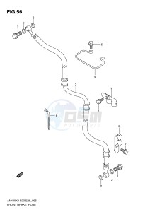 AN400 (E3-E28) Burgman drawing FRONT BRAKE HOSE (MODEL K3)