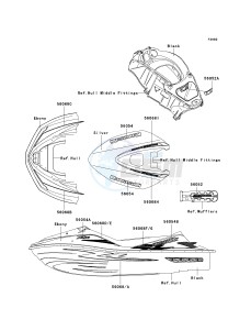 JT 1500 E [ULTRA 260X] (E9F) E9F drawing DECALS-- SILVER- --- US- -