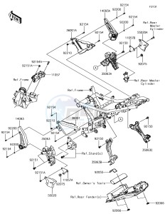 NINJA 650 EX650KHF XX (EU ME A(FRICA) drawing Frame Fittings