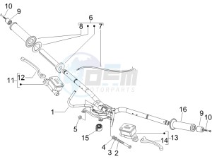 GT 250 ie 60 deg (Euro 3) UK drawing Handlebars - Master cil