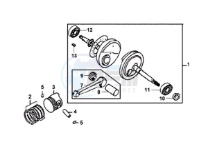 FIDDLE II 50 25KMH OLD ENGINE drawing CRANKSHAFT / PISTON / PISTON RING