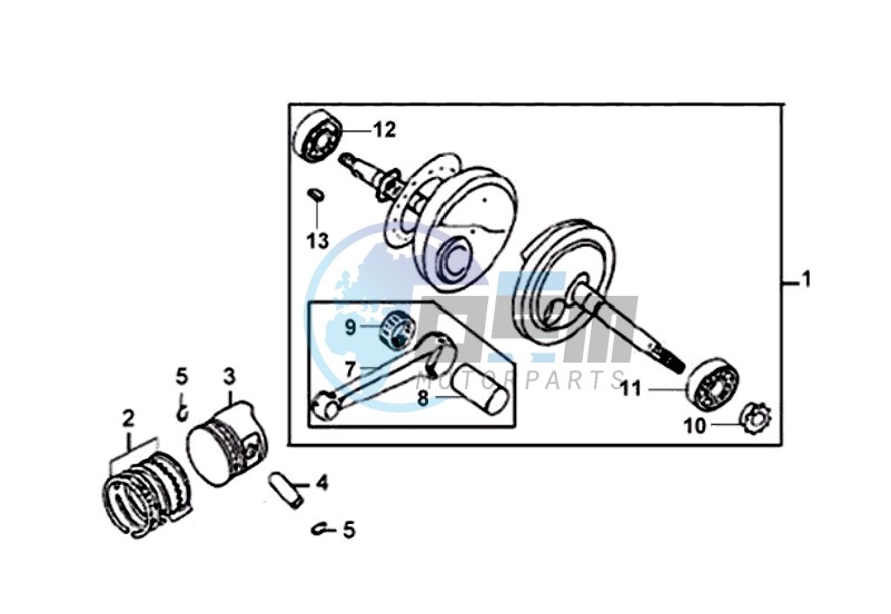 CRANKSHAFT / PISTON / PISTON RING