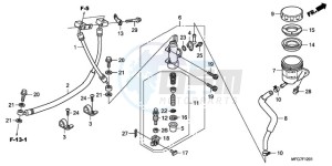 CB600FA9 Spain - (SP / ABS) drawing REAR BRAKE MASTER CYLINDER (CB600FA/FA3)