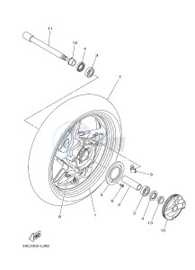 XP500A T-MAX 530 (59C9) drawing FRONT WHEEL