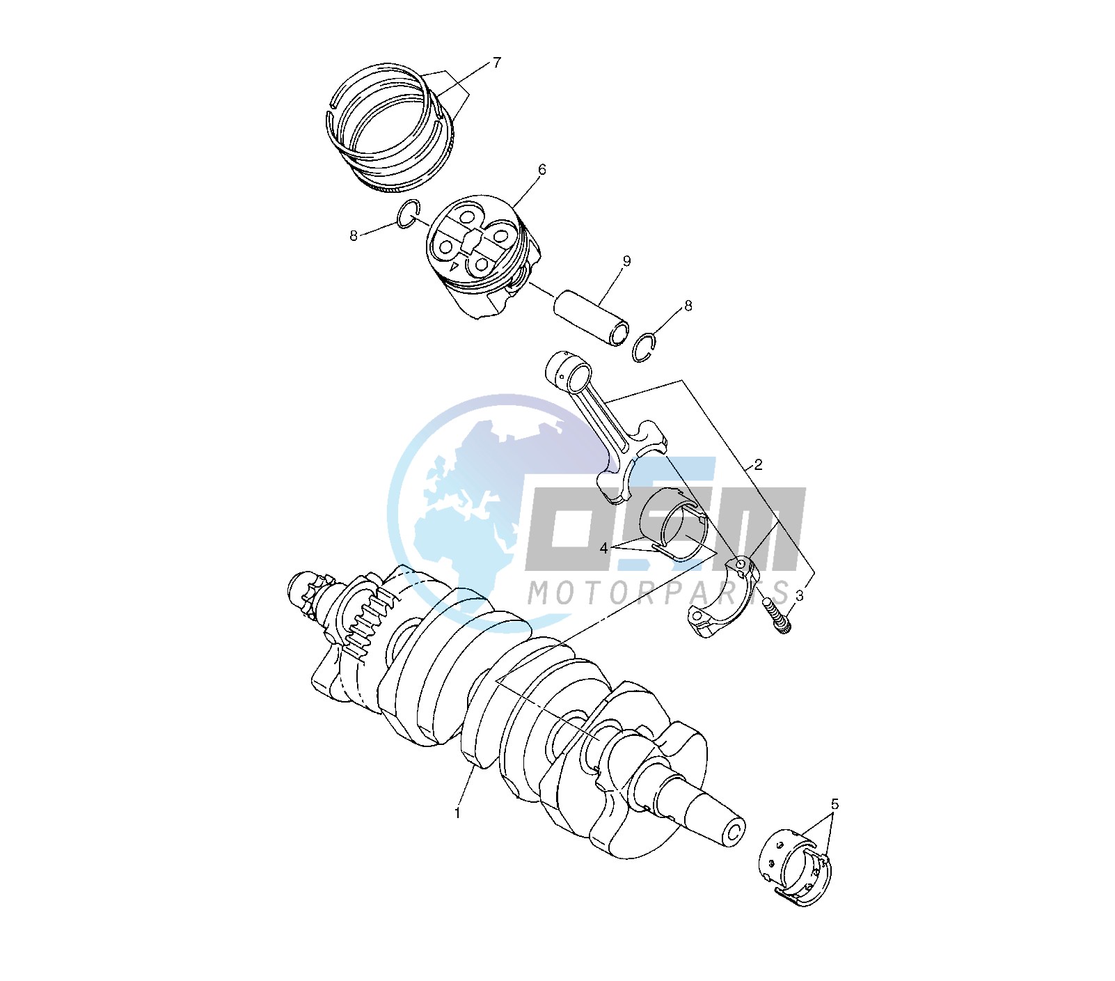 CRANKSHAFT AND PISTON