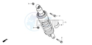 CB600F CB600S drawing REAR CUSHION (CB600F3/4/5/6)