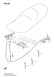 AN400 BURGMAN EU-UK drawing SEAT SUPPORT BRACKET