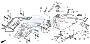 CRF450R drawing FUEL TANK (CRF450R2,3,4)