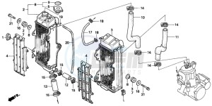 CR500R drawing RADIATOR