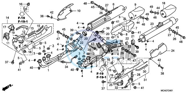 EXHAUST MUFFLER (EXCEPT G L1800-BR)