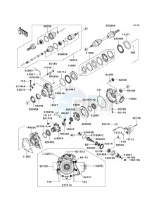 KVF 750 A [BRUTE FORCE 750 4X4] (A1) A1 drawing DRIVE SHAFT-FRONT