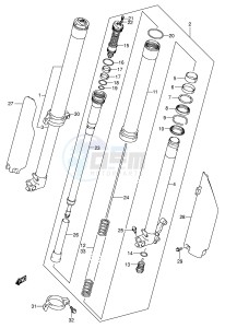 RM125 (E3-E28) drawing FRONT DAMPER (MODEL K5)