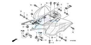 TRX450ERC drawing REAR FENDER