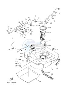 YXZ1000R SS YXZ10YESJ YXZ1000R SS (B0F6) drawing FUEL TANK