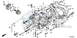 TRX500FA5G TRX500FA Europe Direct - (ED) drawing FRONT CRANKCASE COVER