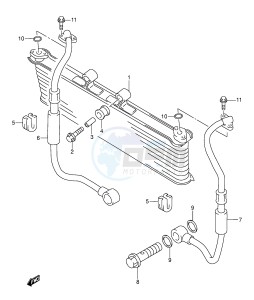 GSX750F (E2) drawing OIL COOLER