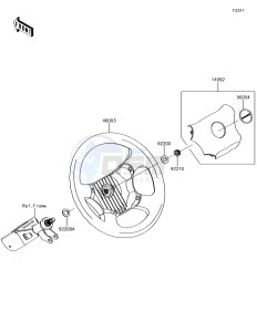 MULE SX 4x4 KAF400HHF EU drawing Steering Wheel