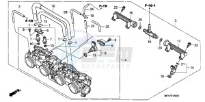 CB1000RAB drawing THROTTLE BODY